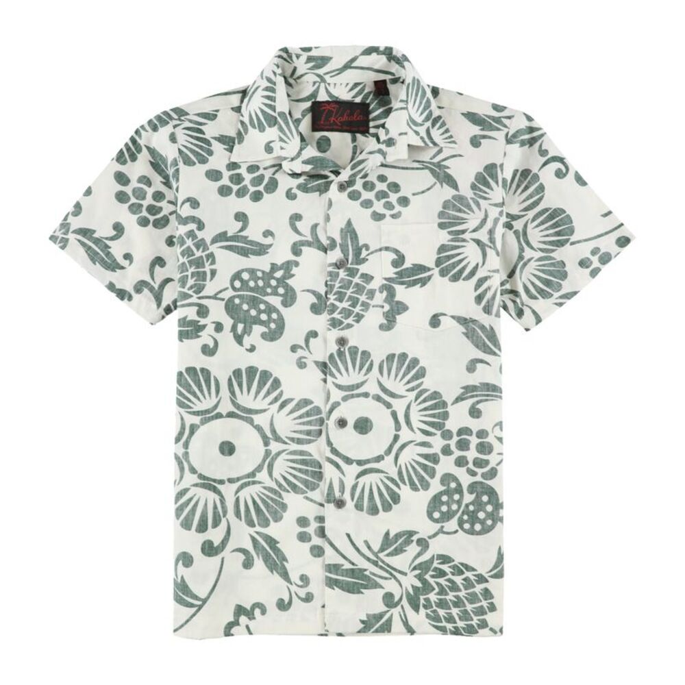 Kahala Boys Big Kids Duke's Pareo Button Up Shirt, NWT